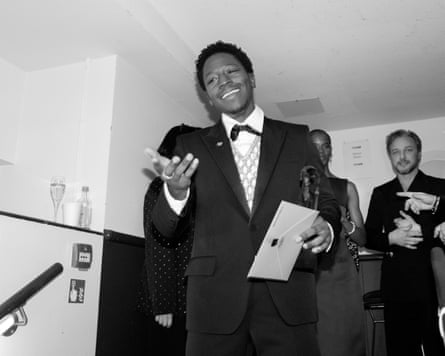 David Jonsson backstage at a Bafta ceremony