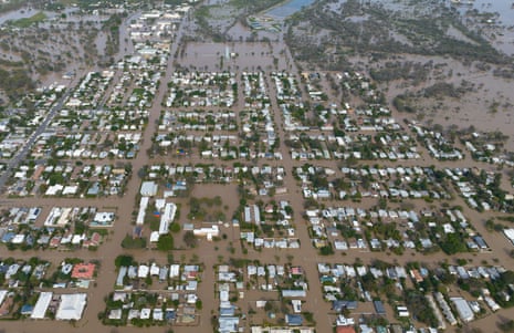 Aerial photos show extensive flooding across Moree in NSW, Australia on Sunday the 23 October.