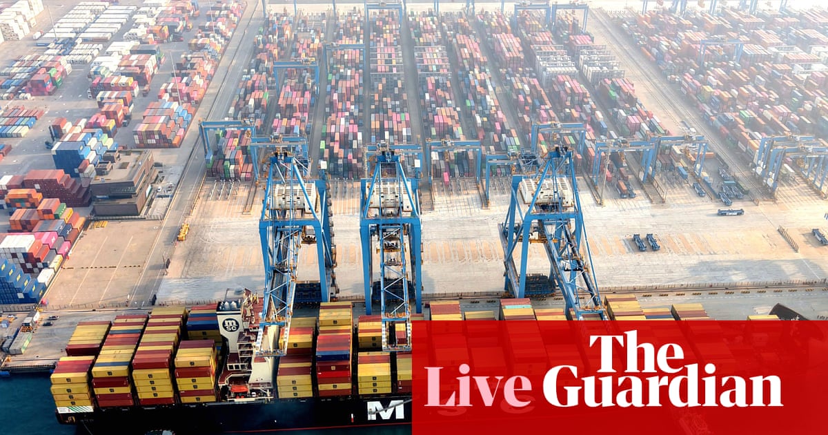 China’s trade surplus hits $1tn for first time despite Trump’s tariffs – business live