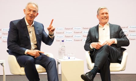Blair with Keir Starmer at Blair’s Institute for Global Change in central London