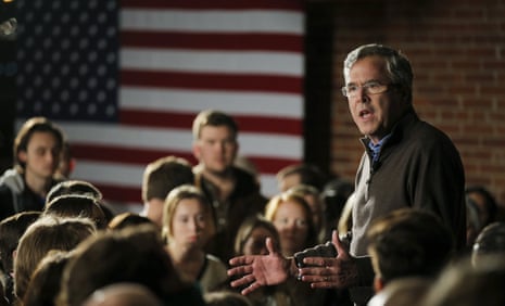 Jeb Bush speaks during a campaign event in Columbia, South Carolina.