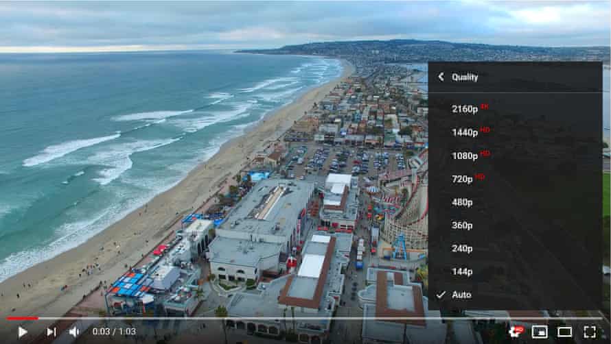 youtube video resolution settings