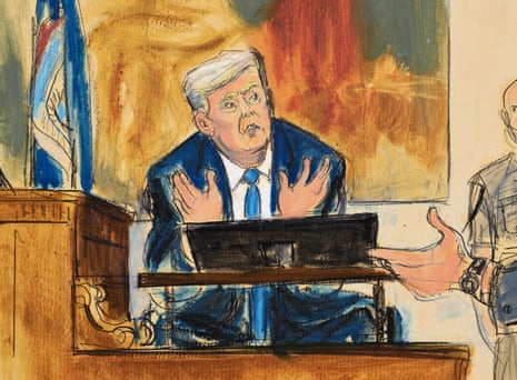 Donald Trump court sketch