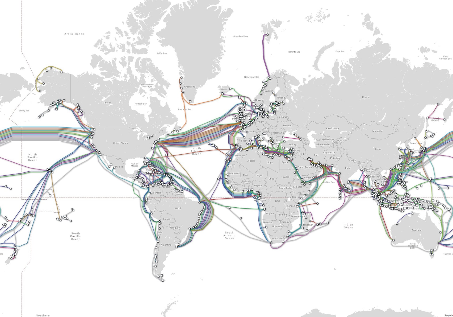 map of internet cables