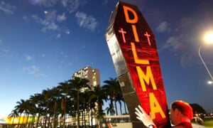 Demonstrators take part in a protest in front of the supreme court in Brasilia on Thursday.