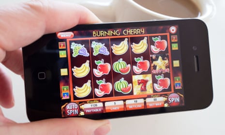 Playing slot machine game on an iPhone 4G