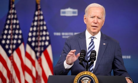Biden at the White House on Thursday. He said the law ‘unleashes unconstitutional chaos and empower self-anointed enforcers to have devastating impact’.