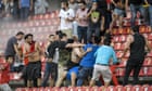 Liga MX suspended as Fifa condemns ‘barbaric’ riot that leaves dozens injured in Mexico