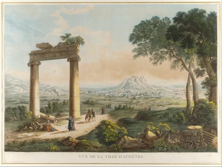 View of Athens With Hadrian’s Aqueduct by Louis-François Cassas, 1813.