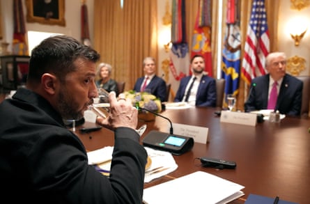 Trump meets with Zelenskyy at the White House on 17 October 2025.