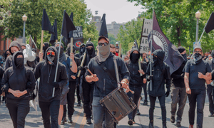 An anti-fascist counter-march to #MarchAgainstSharia in Harrisburg, Pennsylvania.
