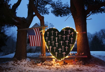 A memorial for the victims of the Sandy Hook elementary school shooting in Newtown, Connecticut.