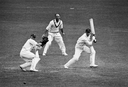Len Hutton during his epic innings at the Oval.