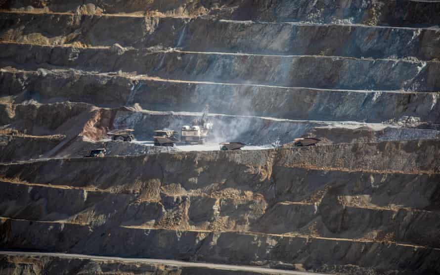 The Chino mine, also known as the Santa Rita mine, is an open-pit copper mine in the town of Santa Rita, New Mexico, 15 miles east of Silver City.