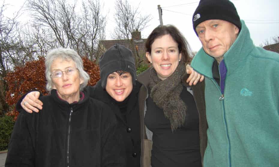 Clare Allan, second left, with her family on her father’s final Boxing Day.