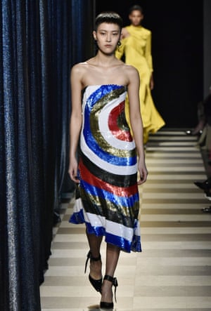 Model on catwalk