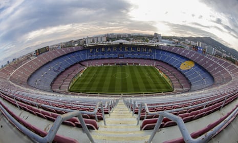 A view of Barcelona’s Camp Nou stadium