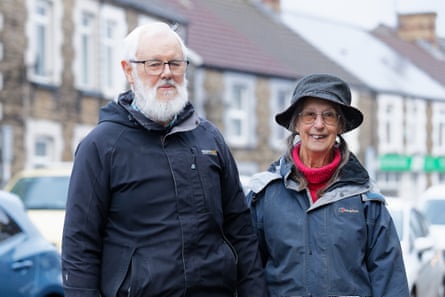 Mike and Annie standing on a pavement