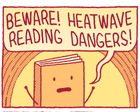 Tom Gauld Cartoon Depicts Heatwave Reading Perils