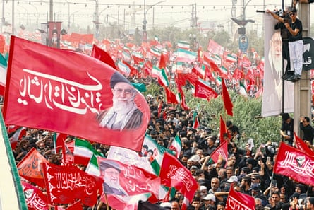 The ceremonial for Iran’s erstwhile ultimate leader, Ali Khamenei.