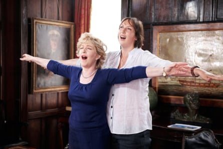 Hodge with Miranda Hart in the hit sitcom Miranda.