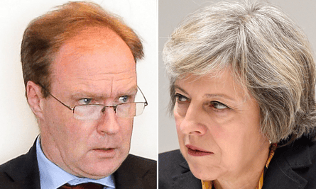 Composite of Ivan Rogers and Theresa May