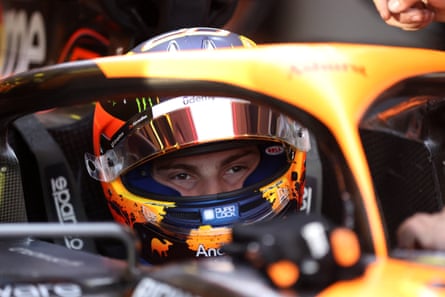 Oscar Piastri in his car