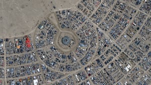 The Burning Man festival’s centre camp, Nevada