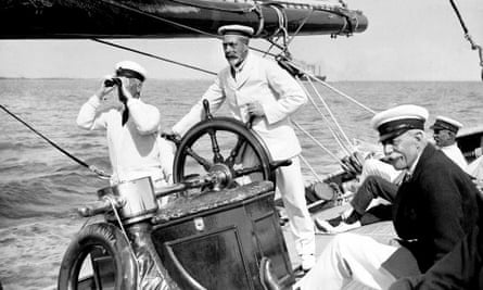 Undated picture of King George V (centre) sailing