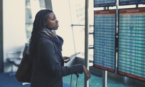Young woman at airport