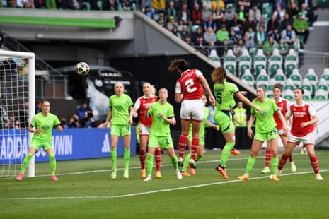 Rafaelle Souza of Arsenal scores the team's first goal.