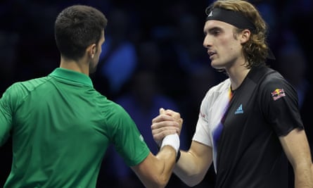 Novak Djokovic and Stefanos Tsitsipas