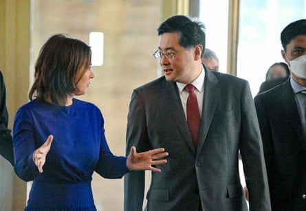 German foreign minister Annalena Baerbock welcomes China’s foreign minister Qin Gang to Berlin in May