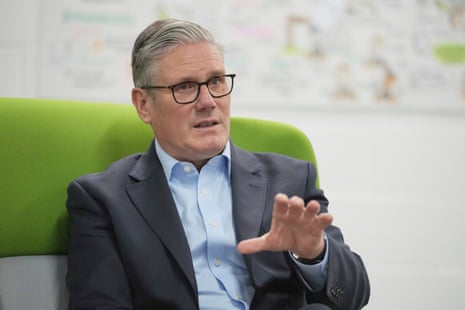 Keir Starmer at Suffolk New College this morning.
