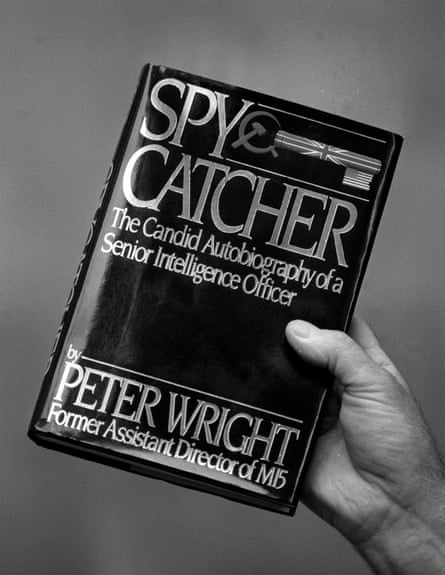 The Spycatcher book being held