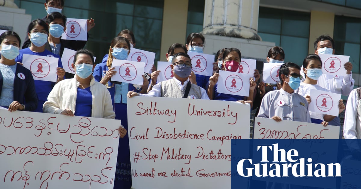Myanmar Coup Protesters In Pictures World News The Guardian Myanmar Coup Protesters In Pictures World News The Guardian