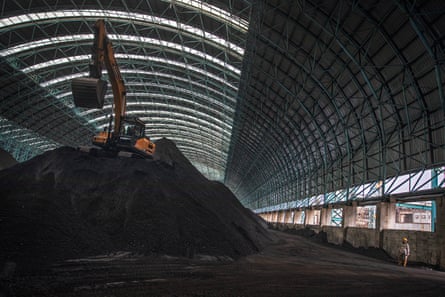 A coal hangar in the nickel industrial park in Morowali