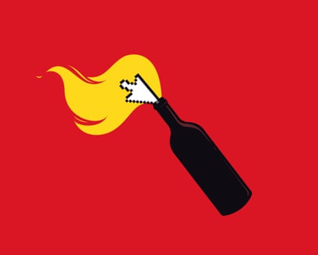 illustration of molotov cocktail