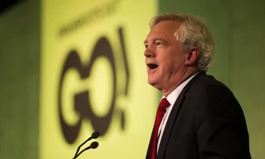 Conservative MP David Davis speaks at a rally held by the Grassroots Out.