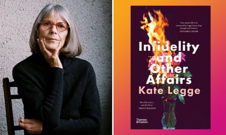 Composite image of Kate Legge and the cover of her new book, Infidelity and Other Affairs