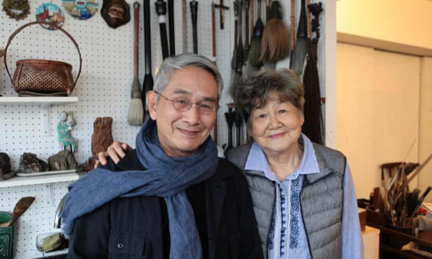 Tong with her longtime friend and founding director of Cloud Gate Dance Theater, Lin Hwai-mi.