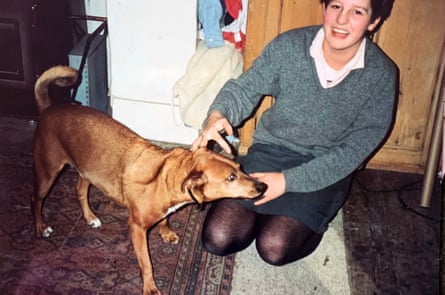 Zoe Williams as a teenager with her dog Toby.