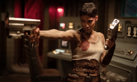 Sofia Boutella wields two big pistols as Kora in Rebel Moon — Part Two: The Scargiver.