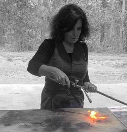 Katherine Boland uses fire to create her art.