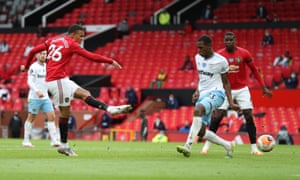 Mason Greenwood scores the equalising goal.