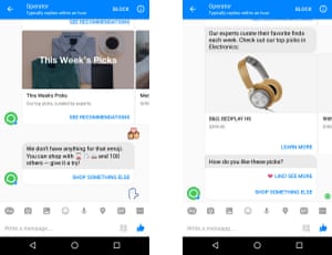 Operator Facebook Messenger bot.
