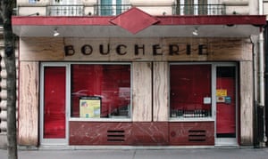 Marble facade of a butcher’s shop, Paris