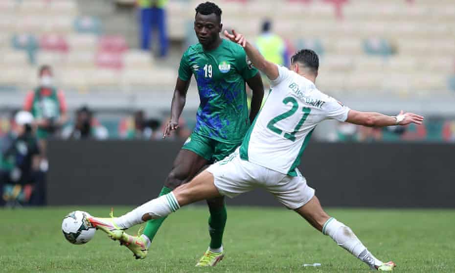 Mustapha Bundu’s Sierra Leone playing against Algeria