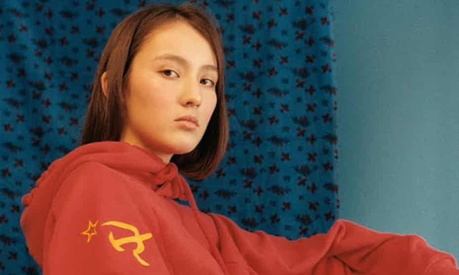 A hammer-and-sickle hoodie by Vetements/SV Moscow.