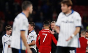 Ronaldo and Solskjær celebrate.